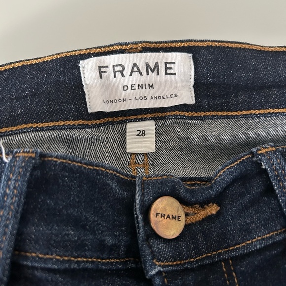 Frame Denim Women's Indigo Straight Leg Jeans - Picture 2 of 7